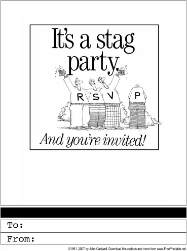 Bachelor Party Invitation Greeting Card