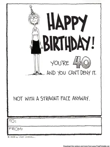 40th Birthday Greeting Card