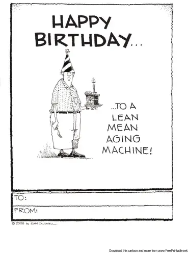 Lean Mean Aging Machine Greeting Card