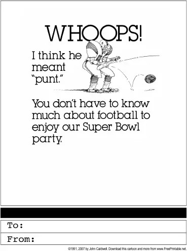 Super Bowl Party Invitation Greeting Card