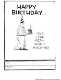 Lean Mean Aging Machine Greeting Card