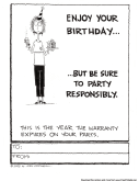 Party Responsibly Greeting Card